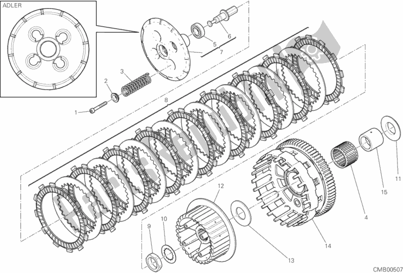 Tutte le parti per il Frizione (adler) del Ducati Scrambler Sixty2 Thailand 400 2017
